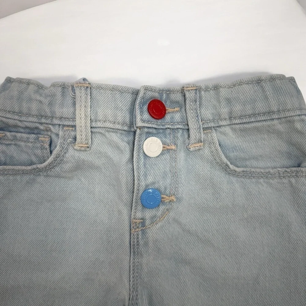 Old Navy Denim Frayed Casual Shorts Button Up Toddler Girls 4T